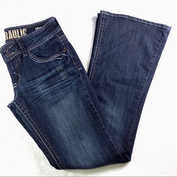 Hydraulic Dark Wash Metro Flare Leg Jeans - Picture 2 of 8